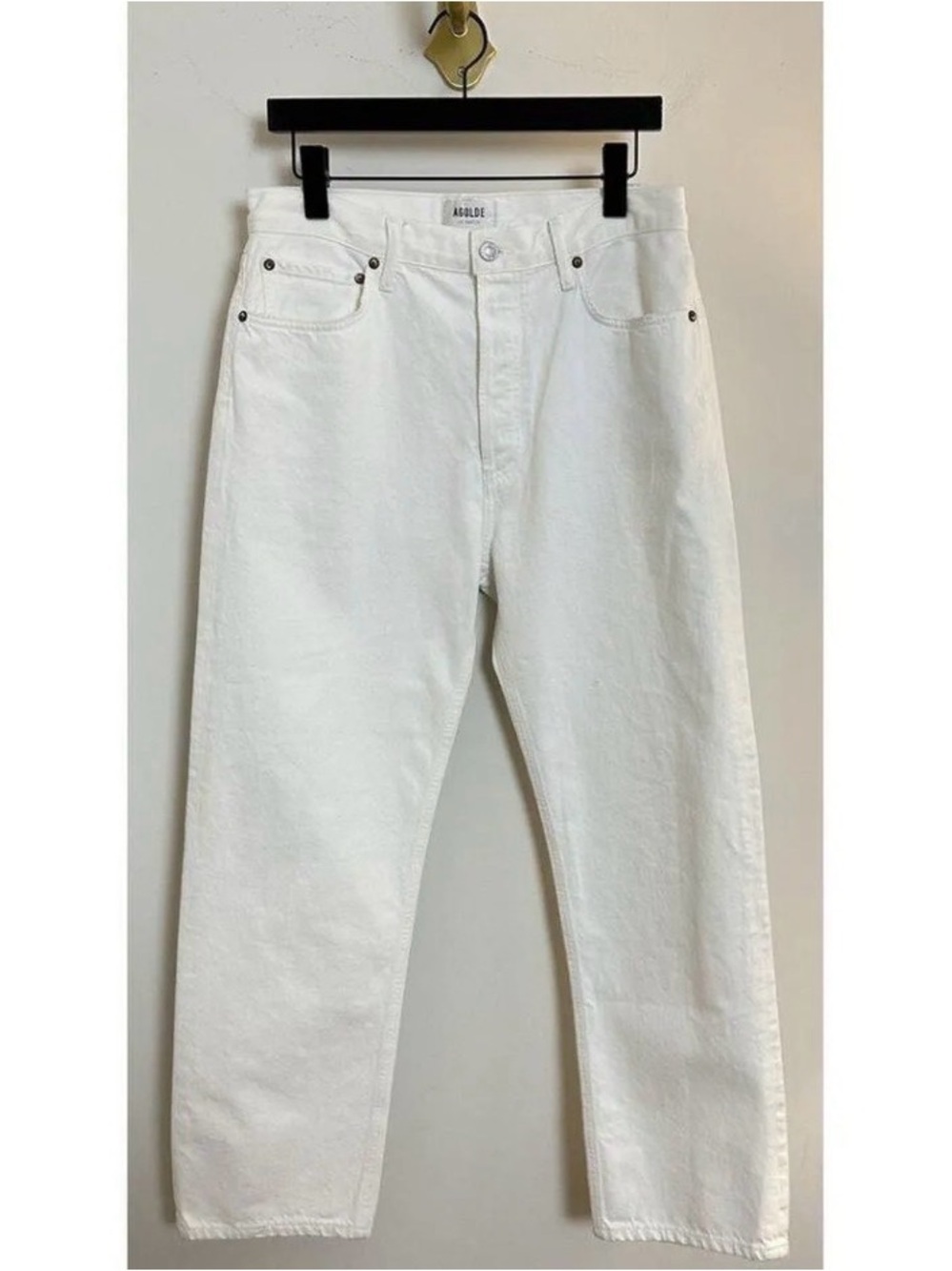Agolde White Slim-Straight Jeans